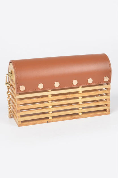 Bamboo Flap Crossbody Bag