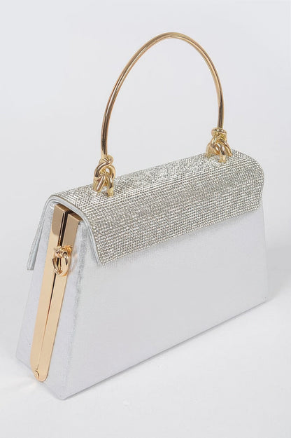 Rhinestone Metal Handle Bag