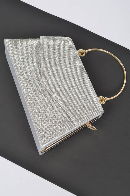 Rhinestone Metal Handle Bag
