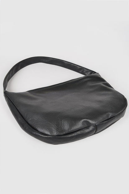 Faux Leather Hobo Bag