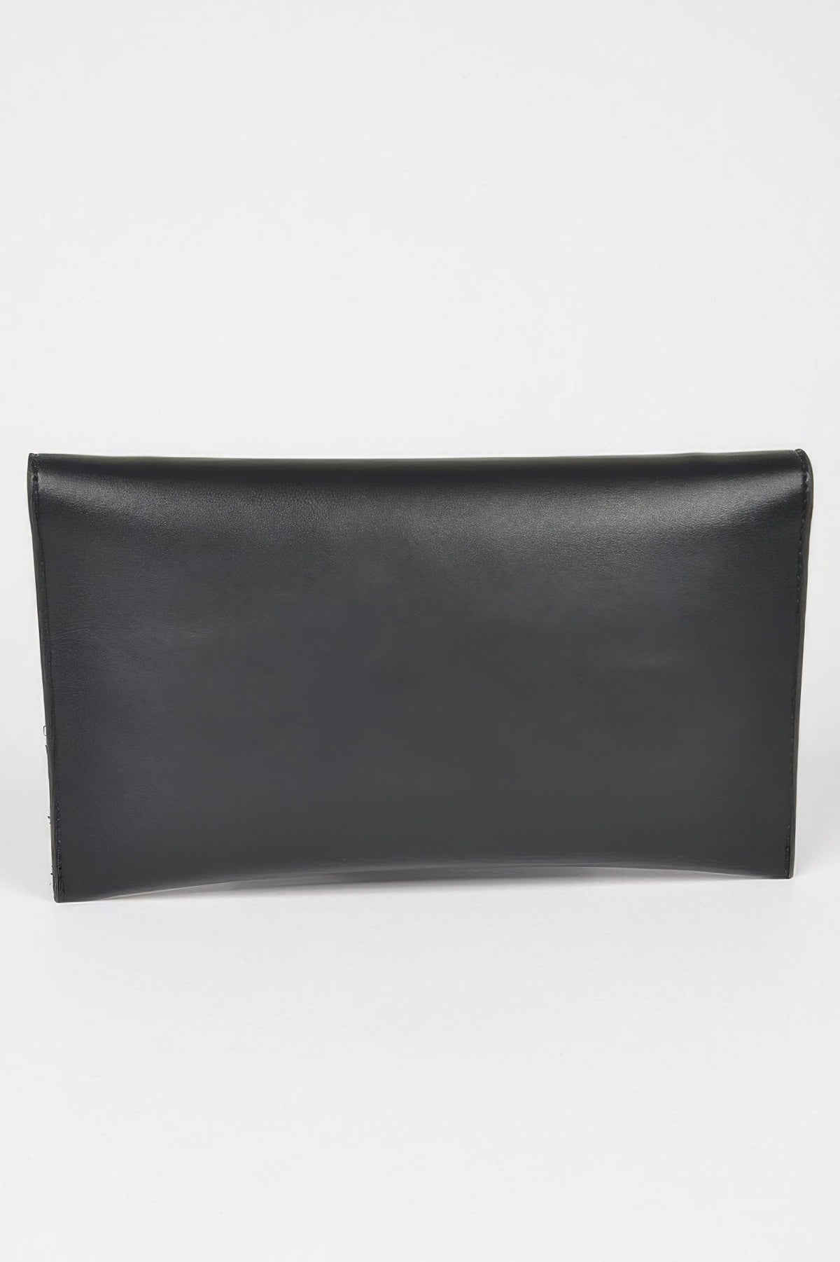 Faux Leather G Buckle Clutch