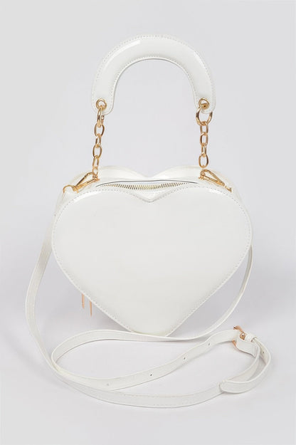 Enamal Heart Shape Crossbody Bag