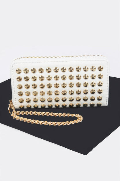 Studded Wallet With Chain