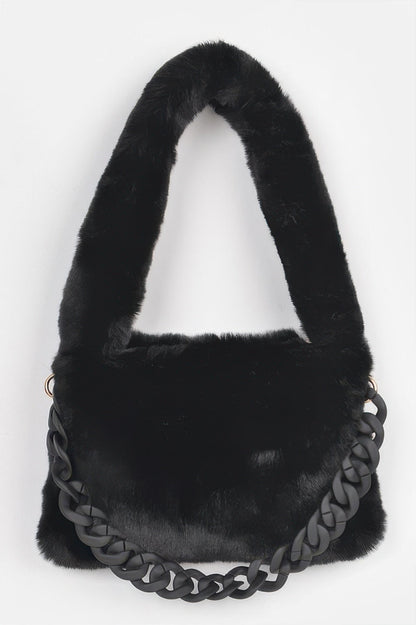 Faux Fur Shoulder Bag