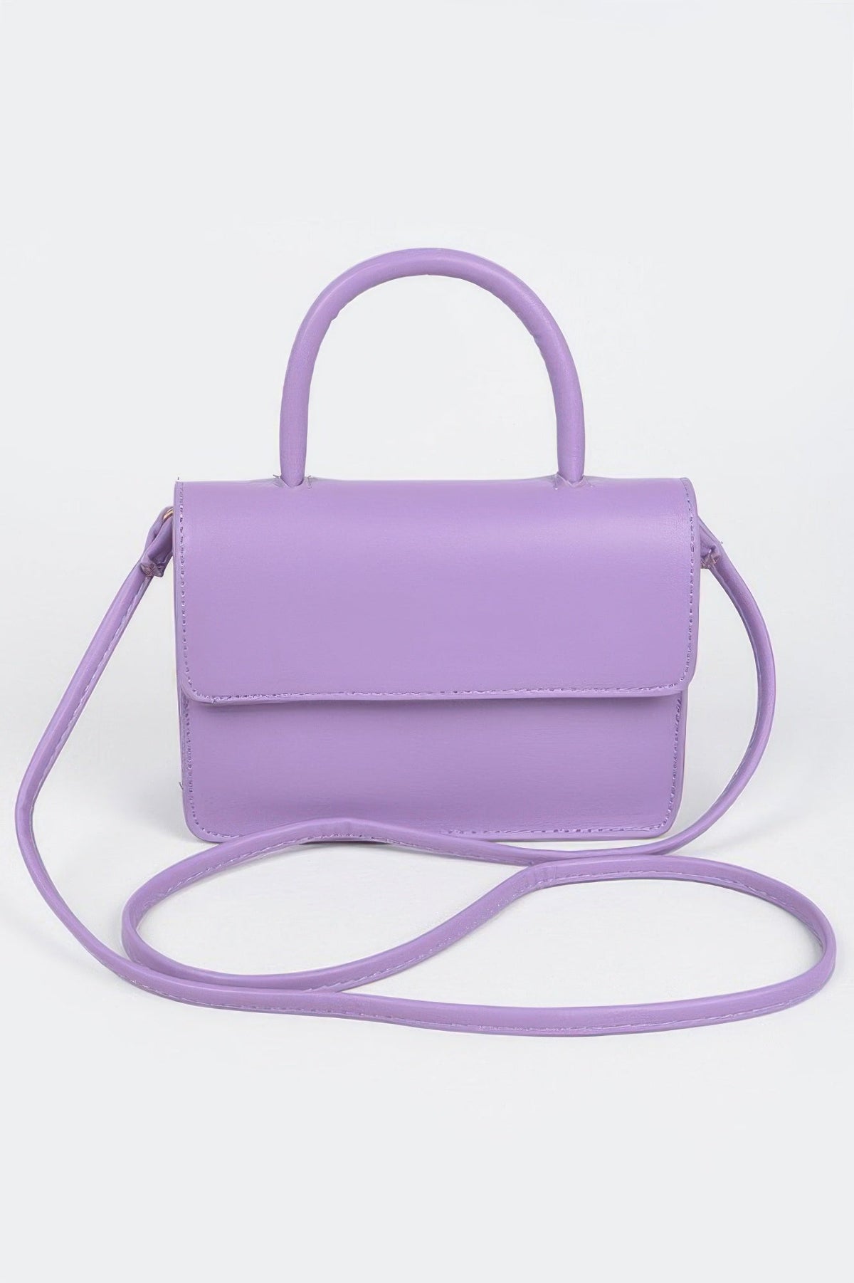 Faux Leather Pleated Shoulder Strap Bag