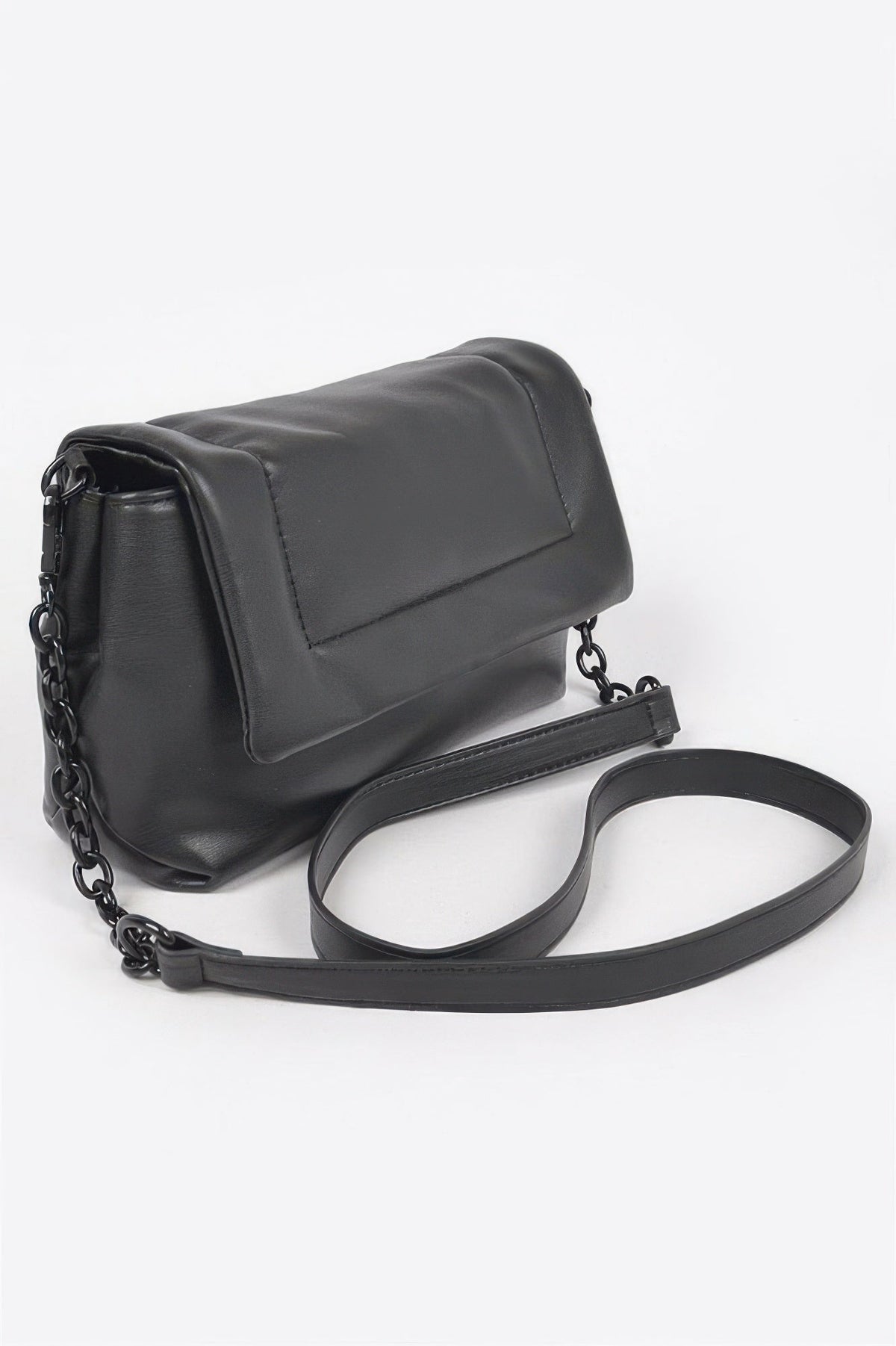 Faux Leather Shoulder Bag