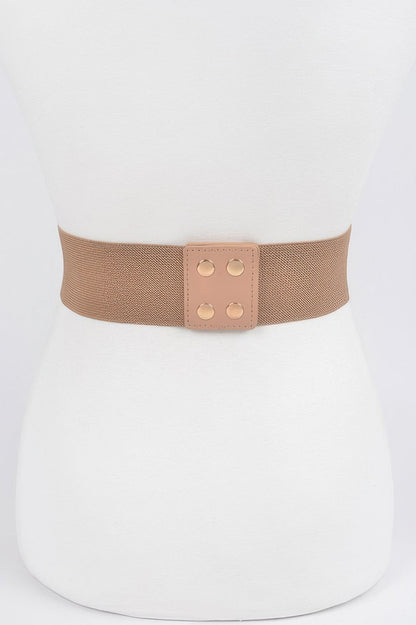 Multi Metal Buckle Stretch Plus Size Belt