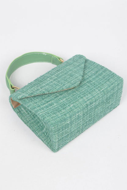 Tweed Top Handle Bag