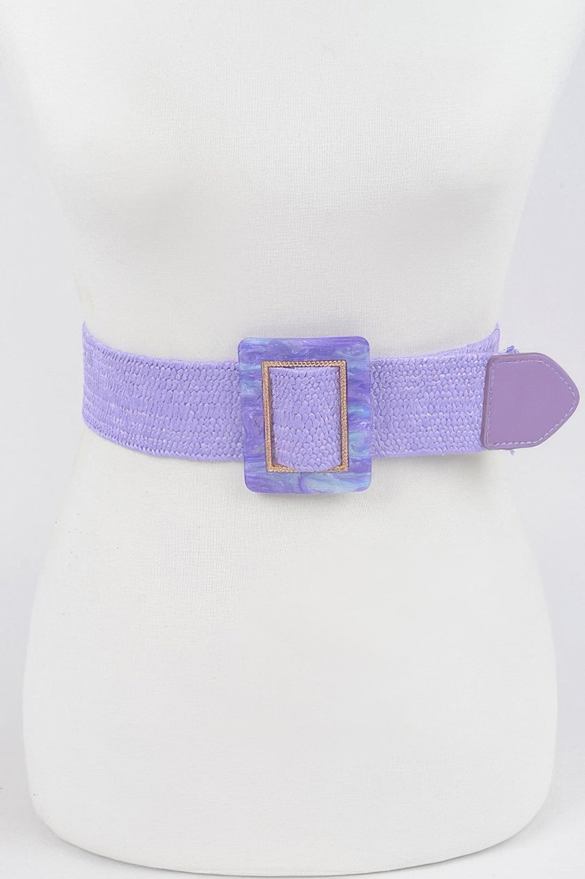 Square Buckle Stretch Belt