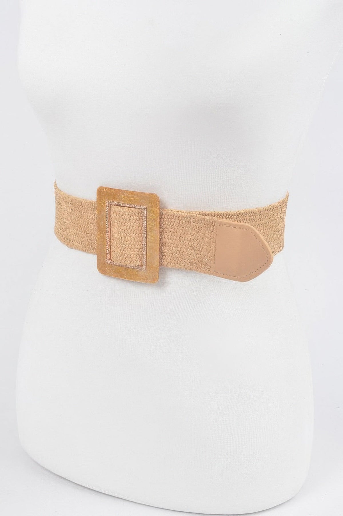Square Buckle Stretch Belt