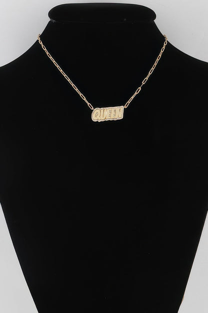 Jeweled Queen Chain Necklace