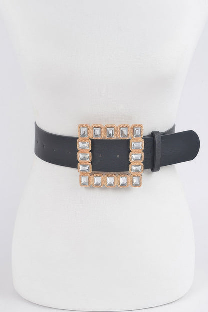 Rhinestone Gemstone Square Plus Size Belt