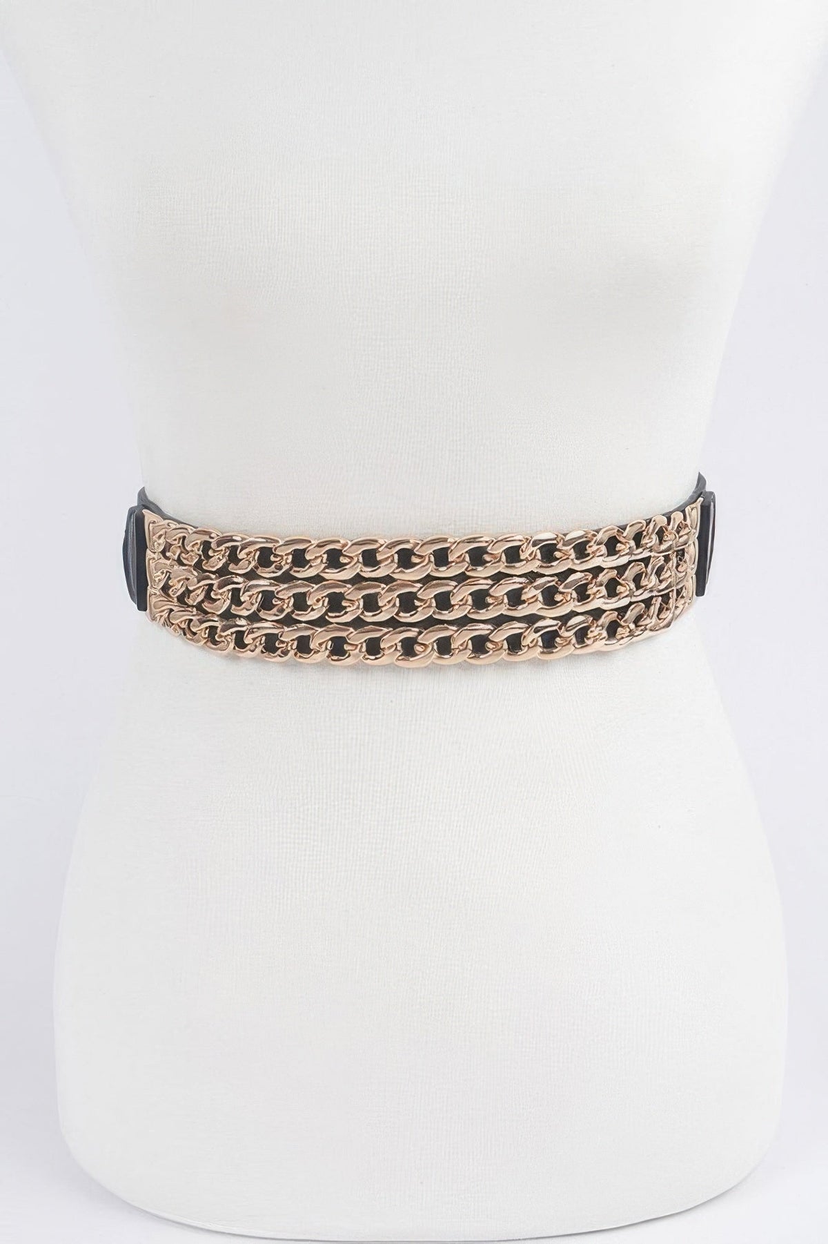 Multi Layered Chain Plus Size Elastic Belt