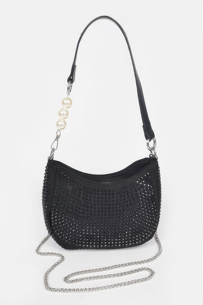 Hotfix Micro Suede Crossbody Bag