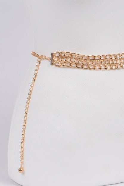 Three Layer Fashion Chain Belt
