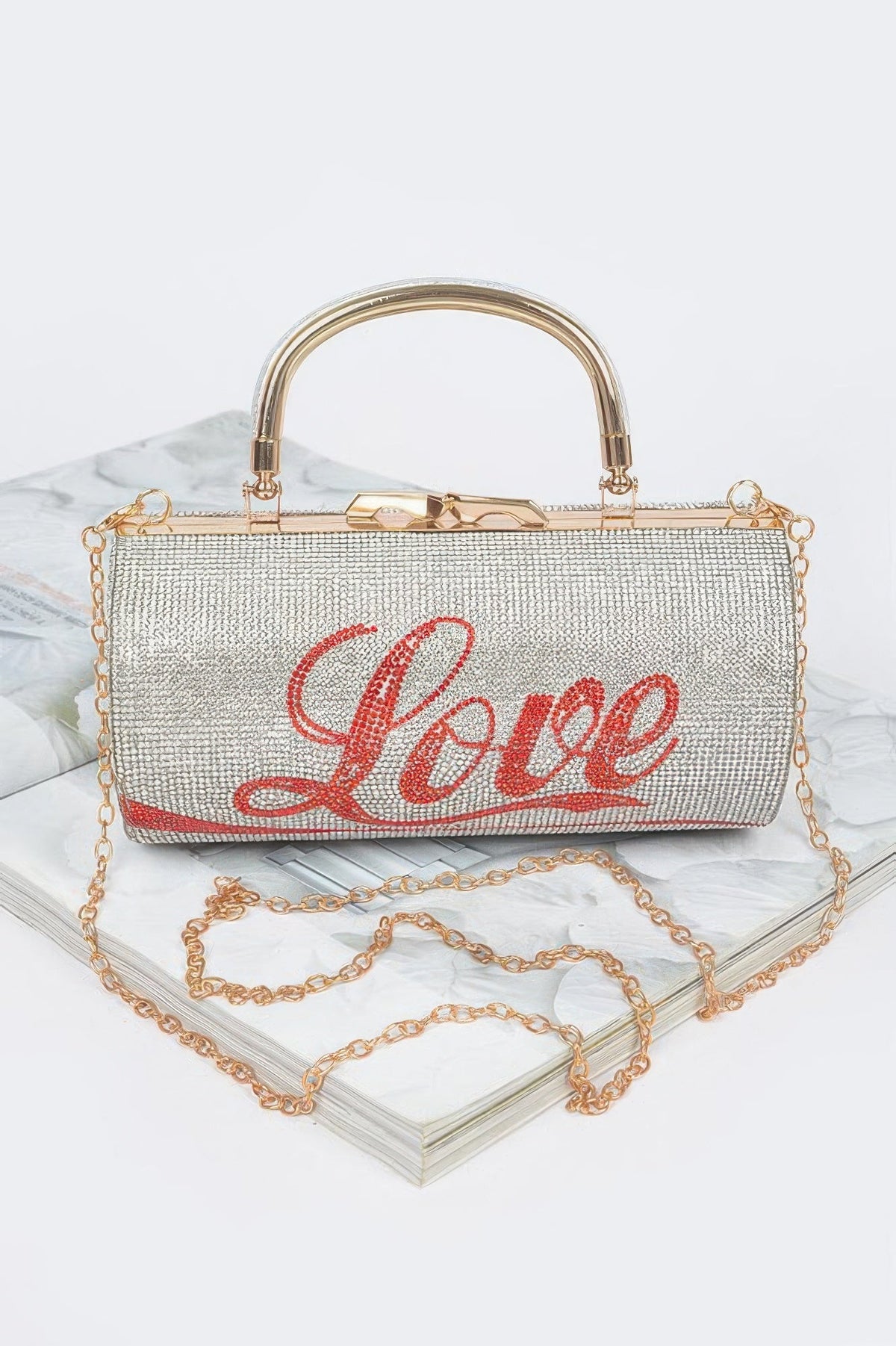 Rhinestone Love Party Clutch