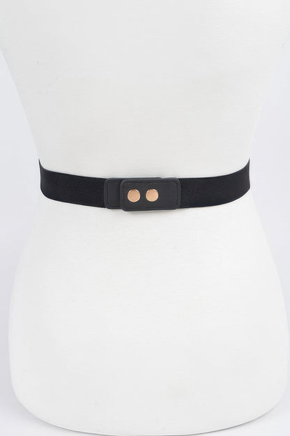 Oversized Chain Buckle Belt W Layered Chains