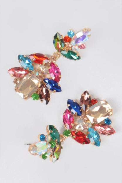 Multi Stone Party Earrings