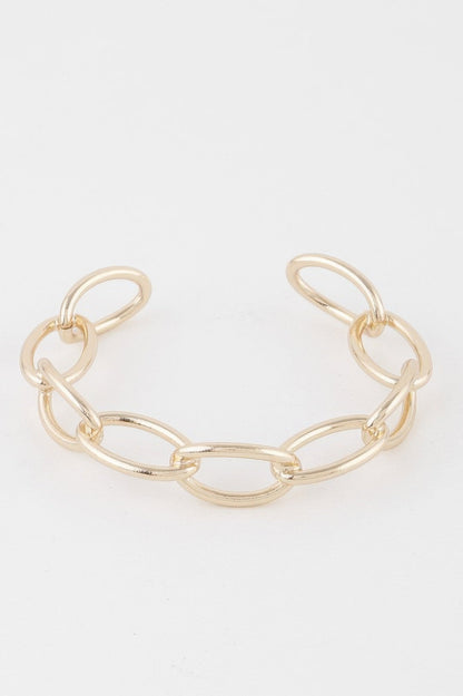 Link Chain Cuff Bracelet