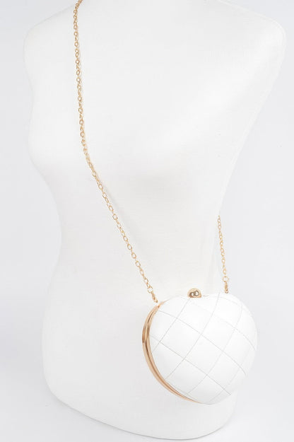 Quilted Heart Crossbody Bag