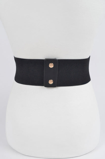 Metal Buckle Plus Size Elastic Belt