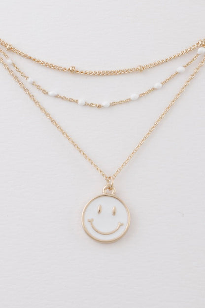Multi Happy Face Necklace