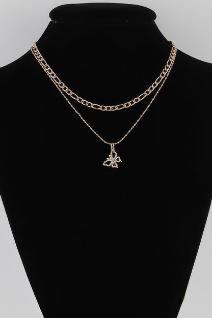 Jeweled Butterfly Necklace