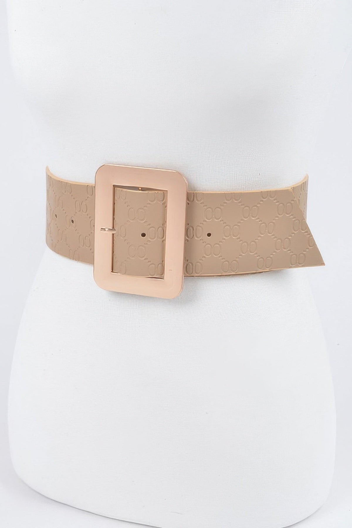 Big Metal Buckle Embossed Plus Size Belt