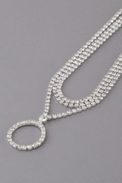 Jeweled Circle Choker Necklace