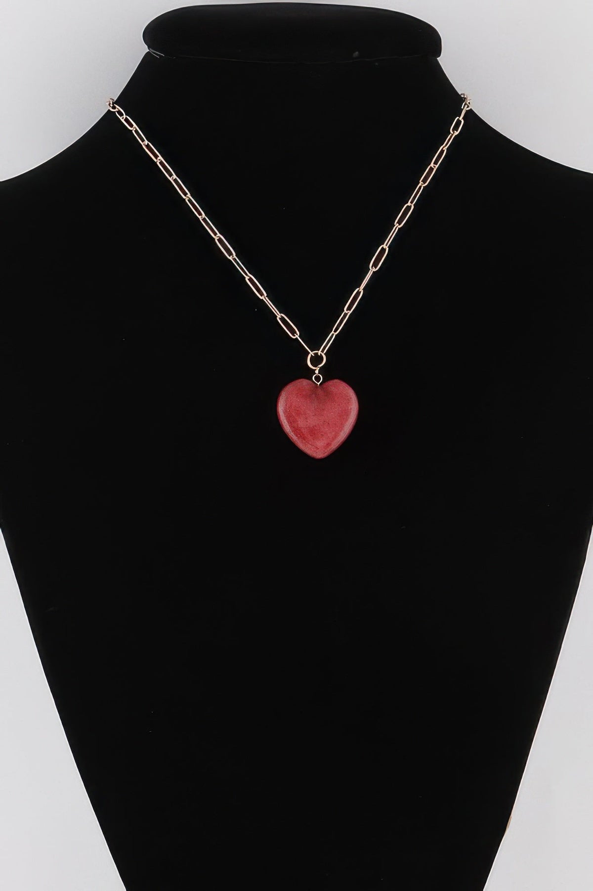 Heart Stone Chain Necklace