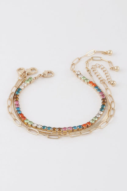 Multi Rhinestone Bracelet