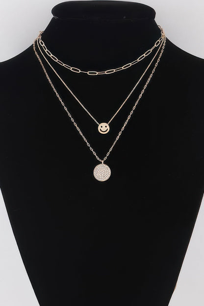 Multi Smiley Face Necklace