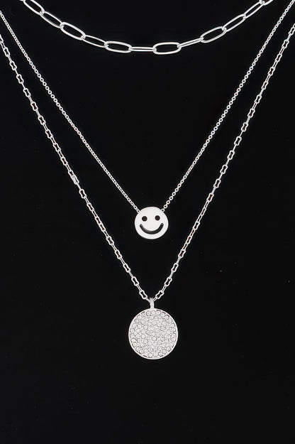 Multi Smiley Face Necklace