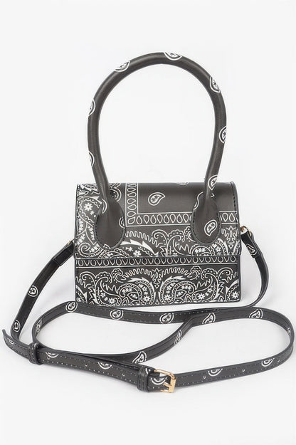 Bandana Single Handle Flap Crossbody Bag