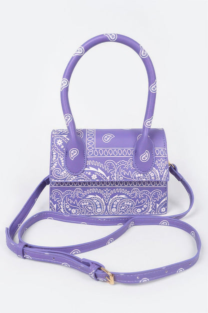 Bandana Single Handle Flap Crossbody Bag