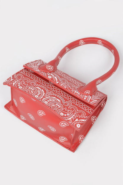 Bandana Single Handle Flap Crossbody Bag