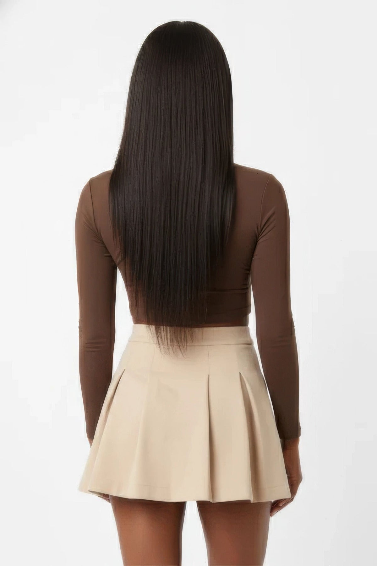 Essential High-waist Pleated Mini Skirt