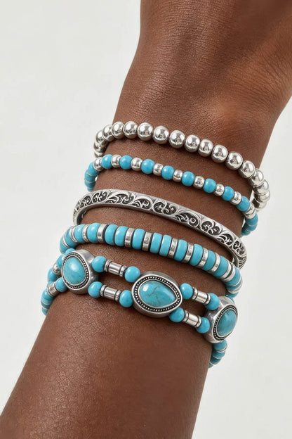 Antique Teardrop Beaded Bracelet