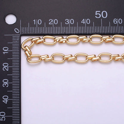 16K Gold Filled Oval Link Chain Chunky Unfinished Chain by Yard for Handmade Supply 6.1mm | ROLL-1313 ROLL-1314 Clearance Pricing