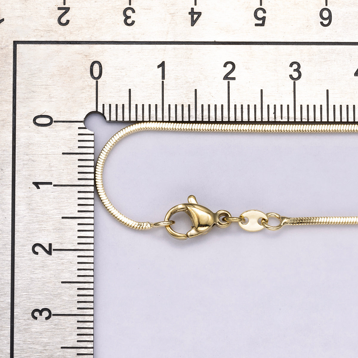 14K Gold Filled 1mm Minimalist Ribbed Snake Chain 20 Inch Necklace | WA-04286