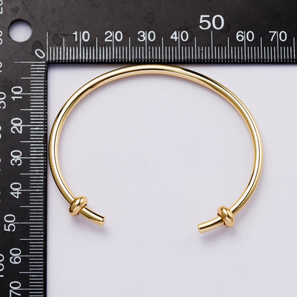 24K Gold Filled 3mm Minimalist Classic Cuff Slide Bracelet | WA-04259