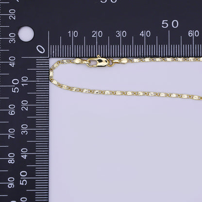 14K Gold Filled 1.7mm Sunburst Chain Link 18 Inch Necklace | WA-3155