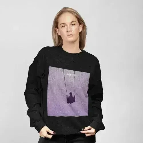 Purple Logo Sweatshirt - Soft Loose Fit Women&
