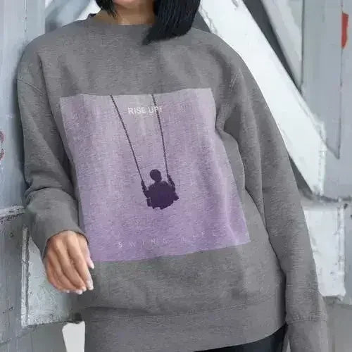 Purple Logo Sweatshirt - Soft Loose Fit Women&