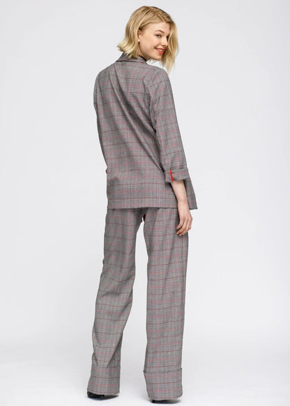 Grey Multi Glen Plaid Blazer | Women&