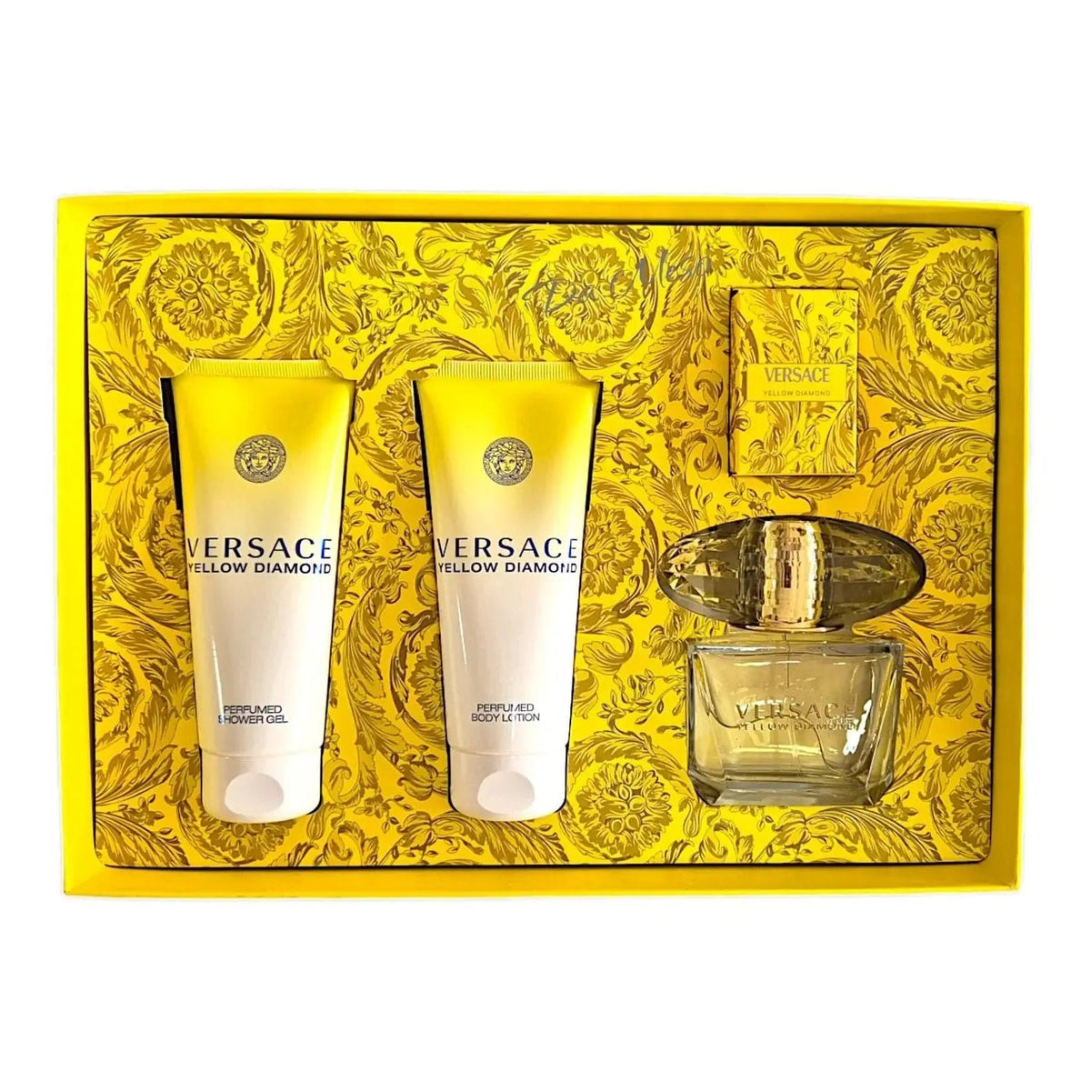 Yellow Diamond By Versace For Women 4Pcs Set EDT Spray