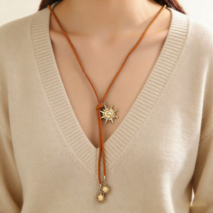Minimalist Star &amp; Sun Tassel Necklace