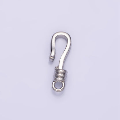 14K Gold Filled 15mm Hook Closure Findings in Gold &amp; Silver | Z733