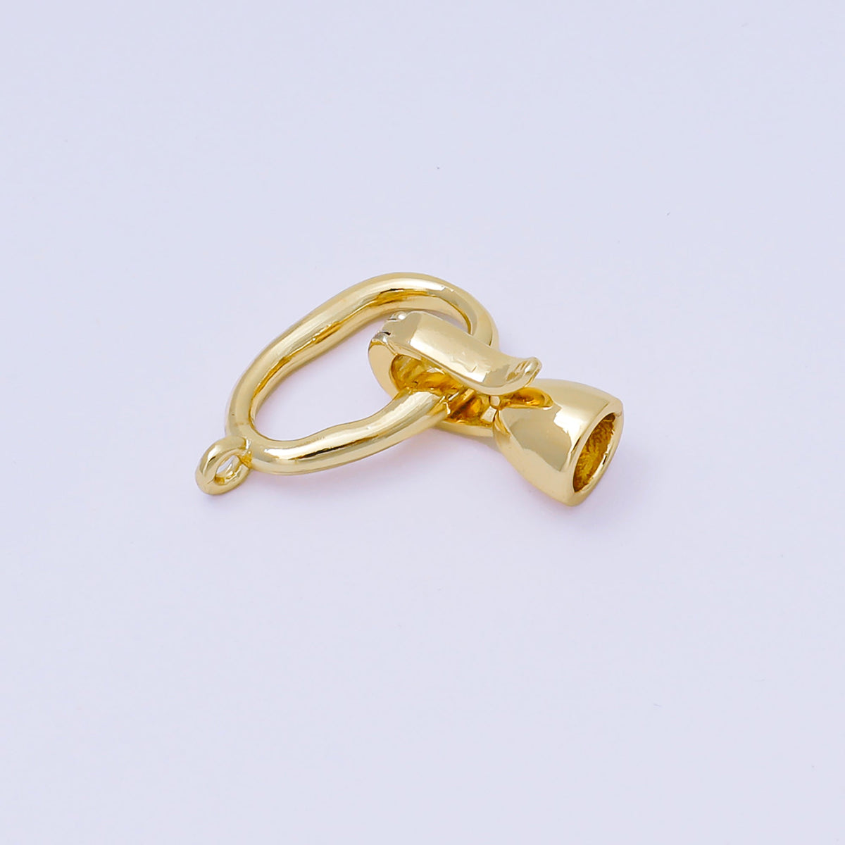14K Gold Filled Abstract Oblong Snap Latch Findings Set | Z784