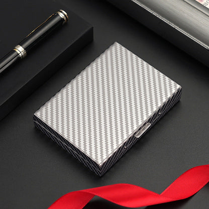 6-Slot Multi-Function Stainless Steel Large-Capacity Metal Card Holder
